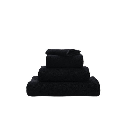 Abyss Twill Euro Guest Towel 17x24 Black 990 - Fig Linens and Home - View 1