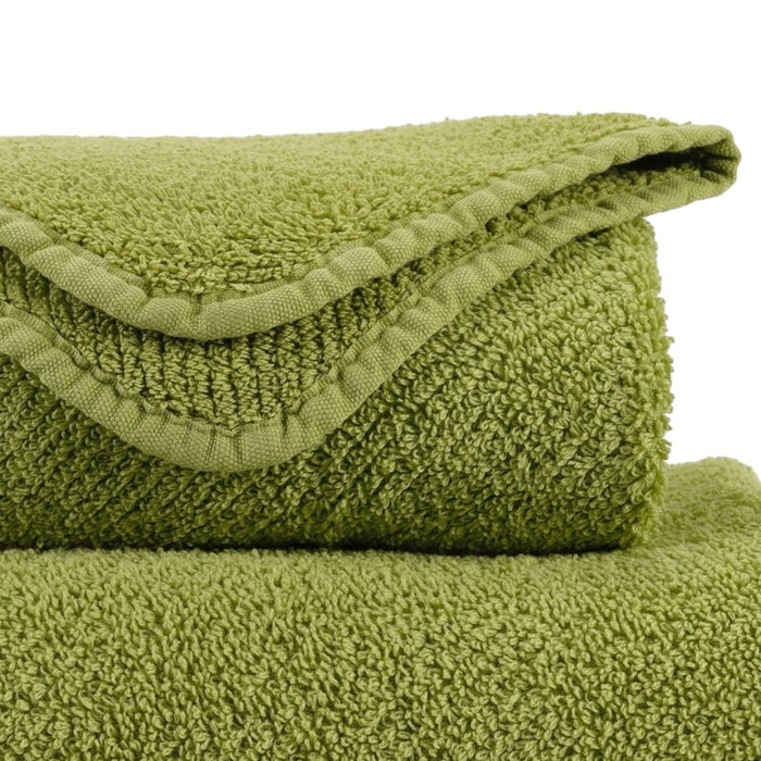 Abyss & Habidecor Abyss Twill Wash Mitt Apple Green 165 - Apple Green 165 Wash Mitt 7" x 9" at FIG LINENS AND HOME - 3