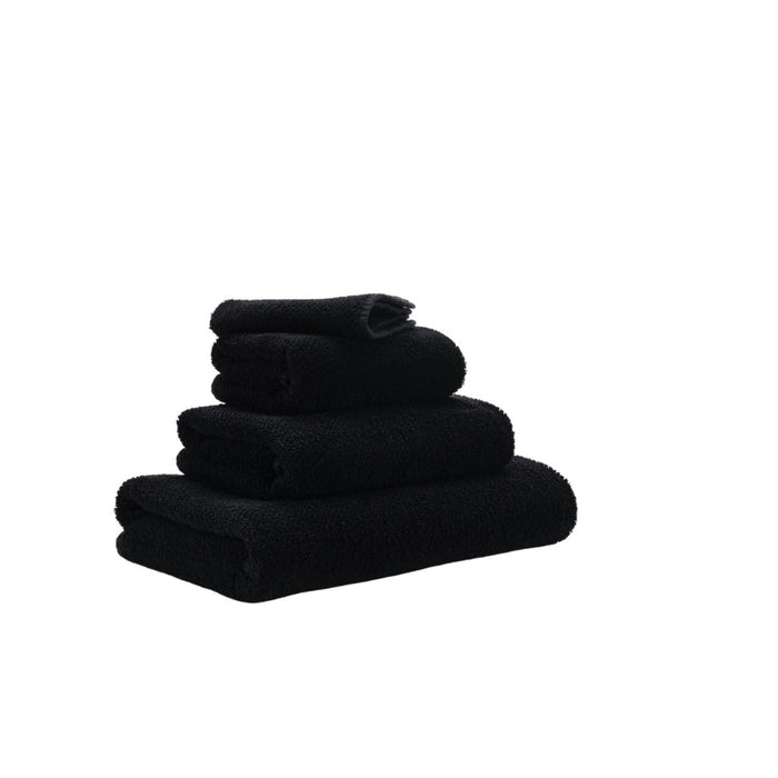 Abyss & Habidecor Abyss Twill Wash Mitt Black 990 - Black 990 Wash Mitt 7" x 9" at FIG LINENS AND HOME - 2