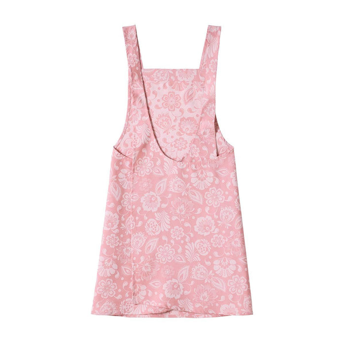 Alegria Apron in Sorbet Pink by Le Jacquard Francais 31" x 51" PINK at FIG LINENS AND HOME 2