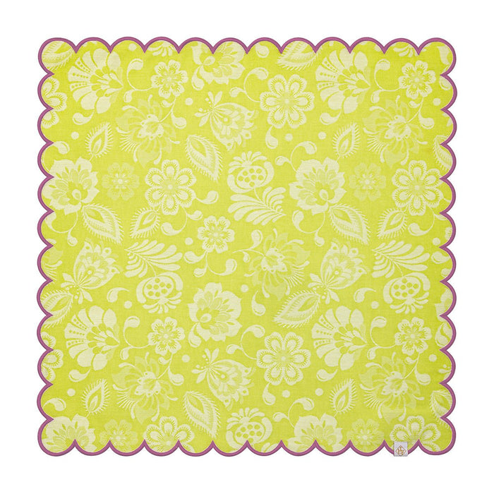 Alegria Napkin in Lagoon Green by Le Jacquard Francais 20" x 20" - Set of 4 Napkins GREEN at FIG LINENS AND HOME 1