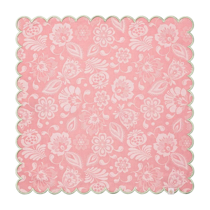 Alegria Napkin in Sorbet Pink by Le Jacquard Francais 20" x 20" - Set of 4 Napkins PINK at FIG LINENS AND HOME 1