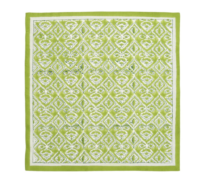 Kim Seybert Alfresco Napkins Set of 4 in Olive & Green by Kim Seybert - Olive/Green Napkins Set of 4 - 21"L x 21"W x 0.1"H at FIG LINENS AND HOME - 3