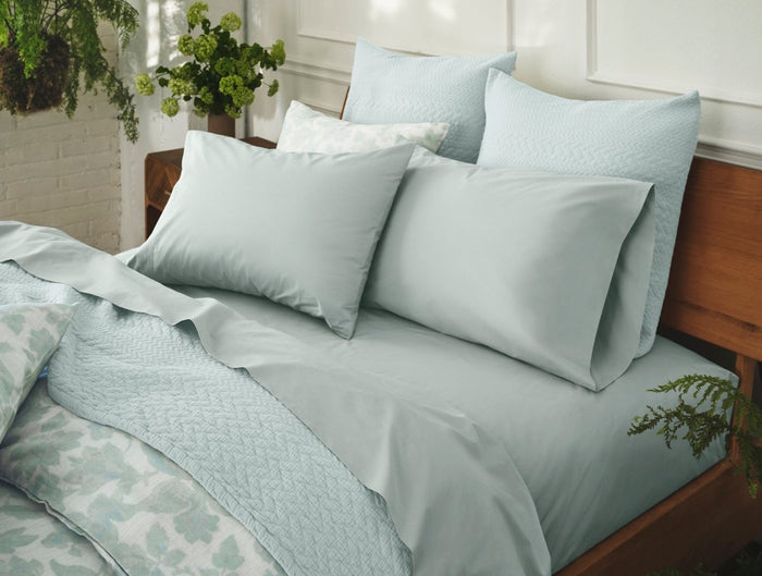 Angeles Organic Matelasse Blankets by Coyuchi at Fig Linens and Home - Lifestyle 1