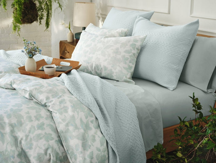 Angeles Organic Matelasse Blankets by Coyuchi at Fig Linens and Home - Lifestyle 3