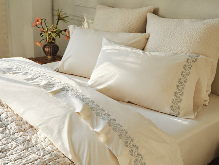 Angeles Organic Matelasse Blankets by Coyuchi at Fig Linens and Home - Lifestyle 4