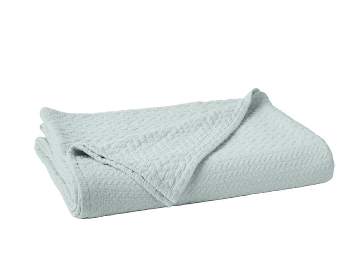 Coyuchi Angeles Organic Matelasse Blanket in Dew | Coverlets at Fig Linens and Home