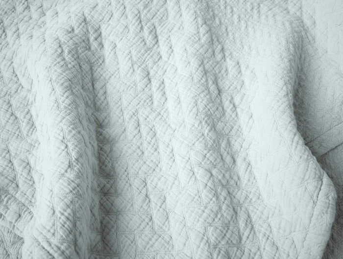 Coyuchi Angeles Organic Matelasse in Dew - Fabric Swatch at Fig Linens and Home 1