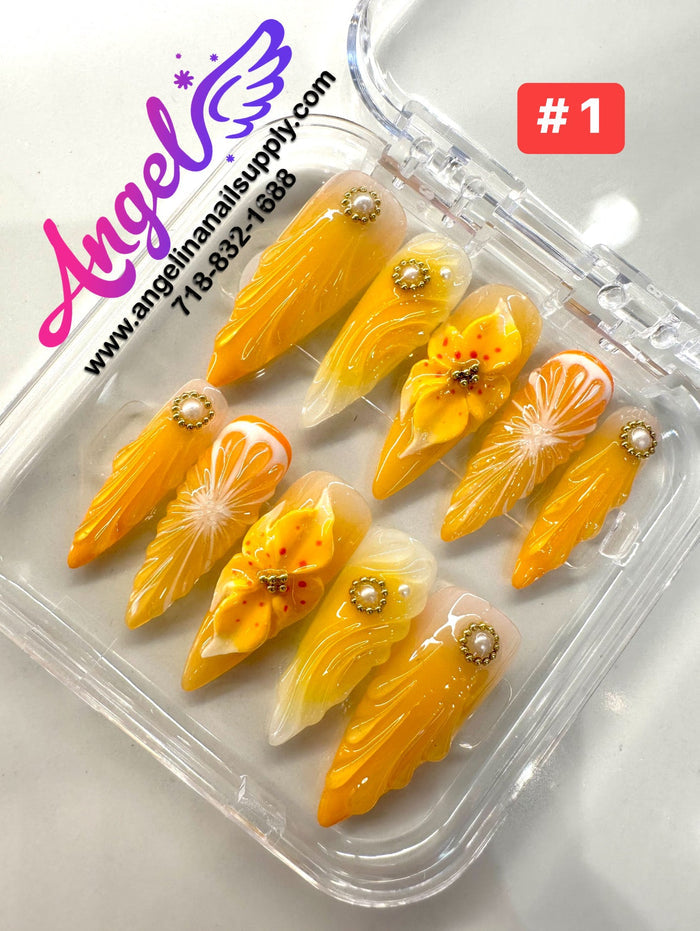 Angelina Handmade Custom Press-On | 001-029 - Angelina Nail Supply NYC