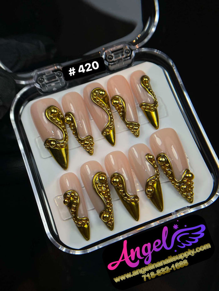 Angelina Handmade Custom Press-On | 420-449 - Angelina Nail Supply NYC