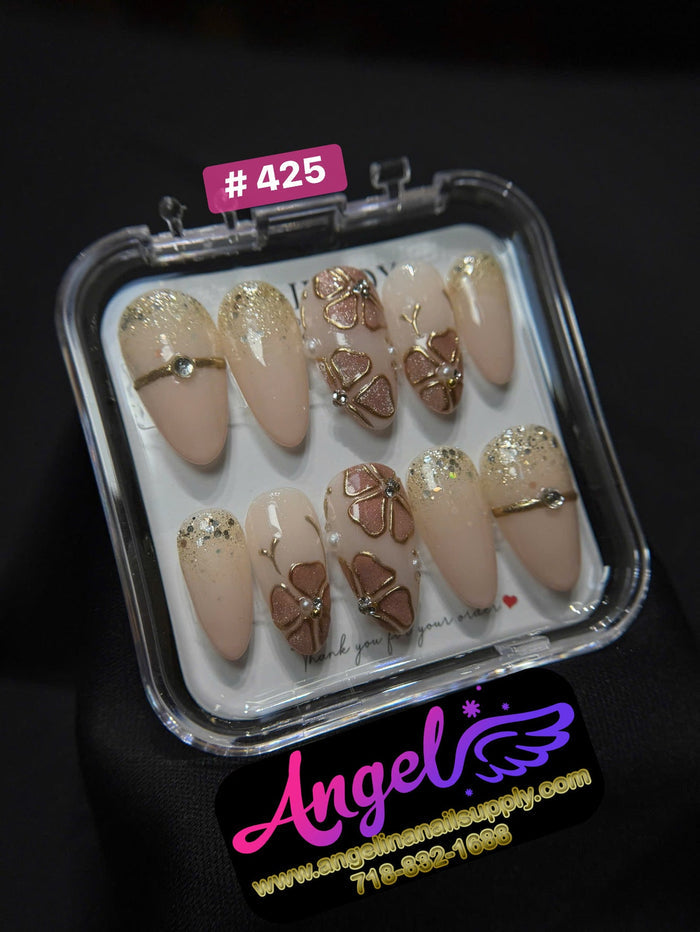 Angelina Handmade Custom Press-On | 420-449 - Angelina Nail Supply NYC