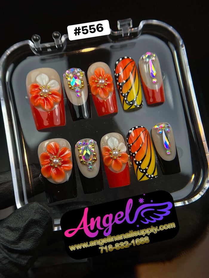 Angelina Handmade Custom Press-On 556 - Angelina Nail Supply NYC