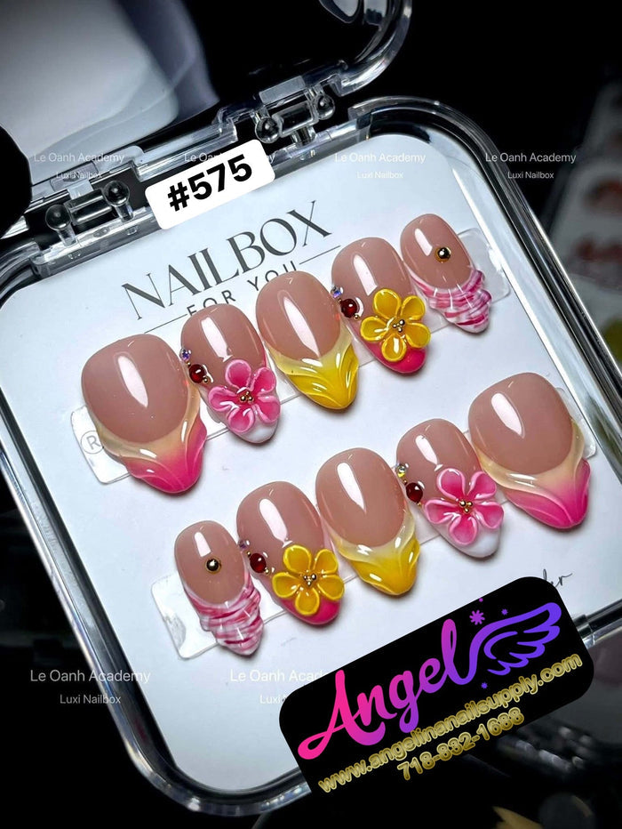 Angelina Handmade Custom Press-On 575 - Angelina Nail Supply NYC