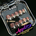 Angelina Handmade Custom Press-On #0606 – Chocolate Chrome