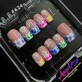 Angelina Handmade Custom Press-On #0624 - Electric Bloom