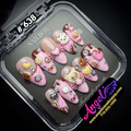 Angelina Handmade Custom Press-On #0638 - Teddy’s Sweet Café