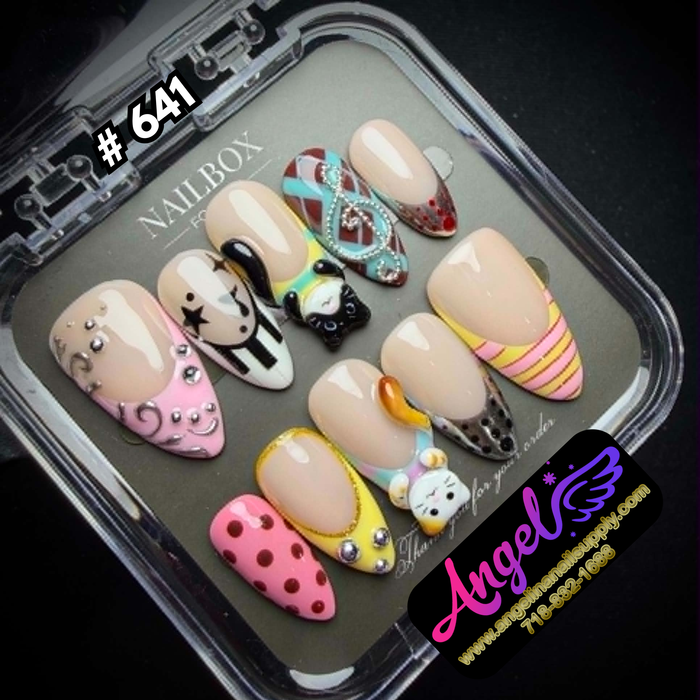 Angelina Handmade Custom Press-On #0641 - Retro Remix