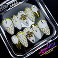 Angelina Handmade Custom Press-On #0644 - Golden Hive