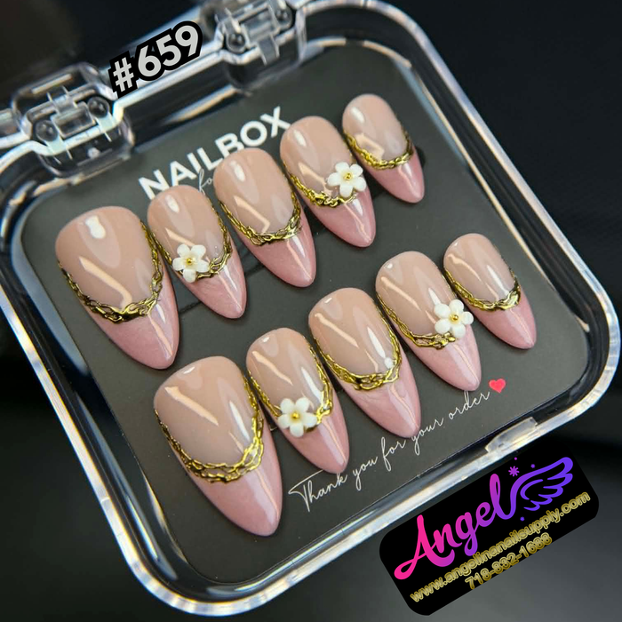 Angelina Handmade Custom Press-On #0659 - Nude Rosé