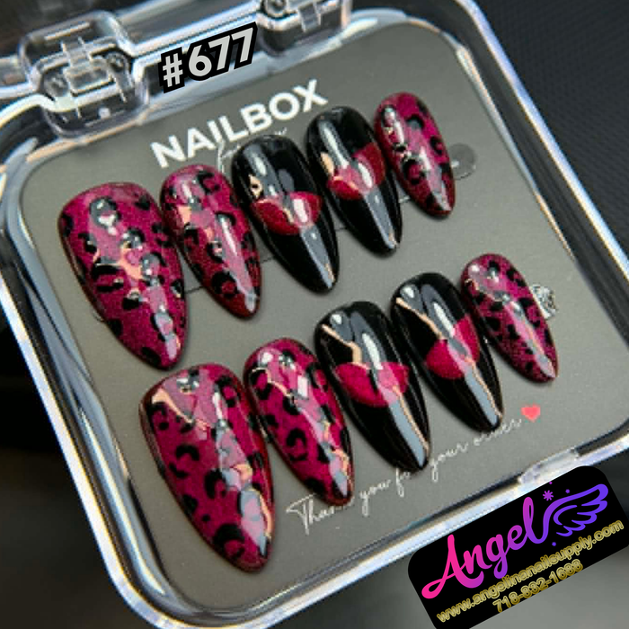 Angelina Handmade Custom Press-On #0677 - Fuchsia Rebel