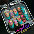 Angelina Handmade Custom Press-On #0682 - Tulum Treasure