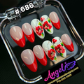 Angelina Handmade Custom Press-On #0686 - Cherry Riviera
