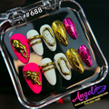 Angelina Handmade Custom Press-On #0688 - Hot Pink Luxe