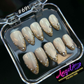 Angelina Handmade Custom Press-On #0691 - Pearl Gilded