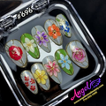 Angelina Handmade Custom Press-On #0696 - Botanical Glass