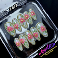 Angelina Handmade Custom Press-On #0697 - Floral Dew Bloom