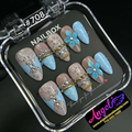 Angelina Handmade Custom Press-On #0708 - Blue Memento