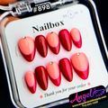 Angelina Handmade Custom Press-On #0898 - Cherry Duo