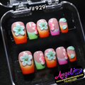 Angelina Handmade Custom Press-On #0929 - Tropical Sorbet