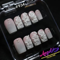 Angelina Handmade Custom Press-On #0934 - Pearl Petal