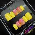 Angelina Handmade Custom Press-On #0958 - Neon Crackle
