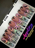 Angelina Handmade Custom Press-On Long Nail Design #145 - Pastel Paisley Fantasy