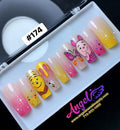 Angelina Handmade Custom Press-On Long Nail Design #174 - Pooh's Honey Dreams