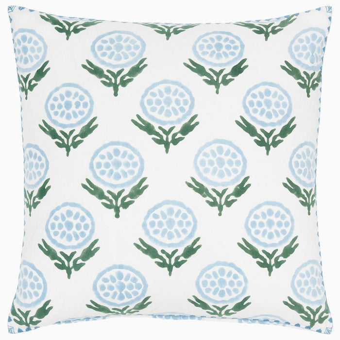 Anisha Light Indigo Pillow by John Robshaw at Fig Linens and Home - 1