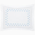 Anketi Light Indigo Border Organic Sham by John Robshaw King Sham Light Indigo at FIG LINENS AND HOME 2