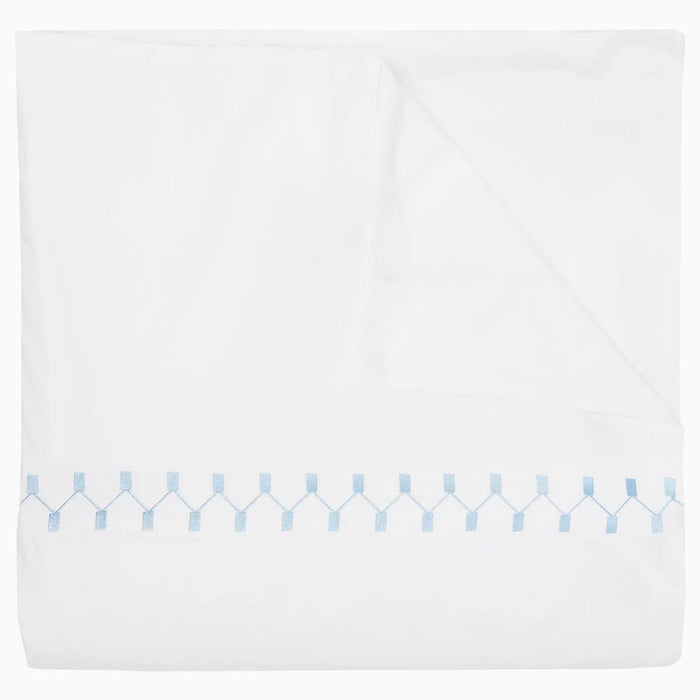 Anketi Light Indigo Border Organic Sham by John Robshaw King Sham Light Indigo at FIG LINENS AND HOME 3