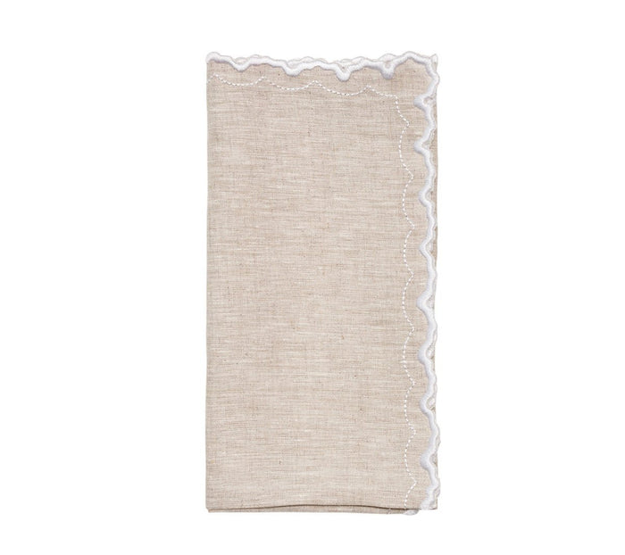 Arches Napkin in Natural & White by Kim Seybert at Fig Linens and Home