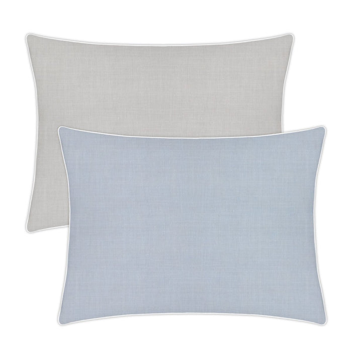 Pillow Shams in Two-Tone Marine and Ash | Home Treasures Asher Bedding at Fig Linens and Home