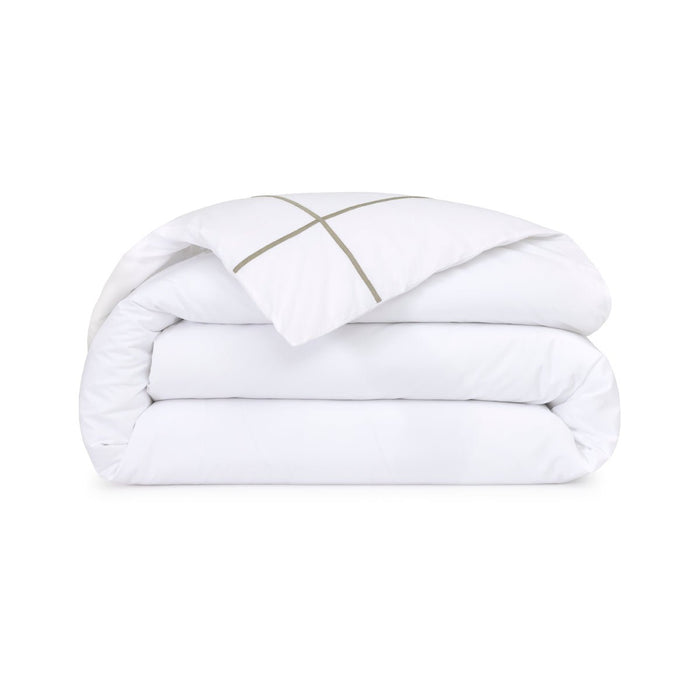 Duvet Cover - Athena Kaki Percale Cotton Bedding by Yves Delorme