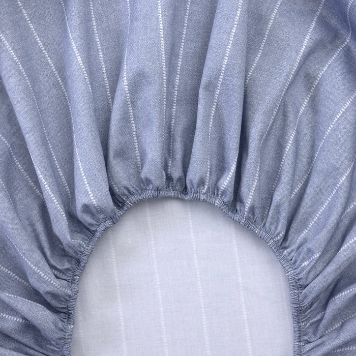 Azure Mist Bedding by Hugo Boss Home Fitted Sheet King 79 x 81 MIST at FIG LINENS AND HOME 7