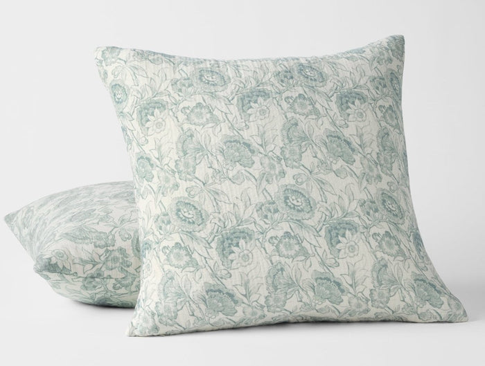 Balboa Organic Matelasse Print Pillow Cover by Coyuchi - Dew and Undyed - View 1