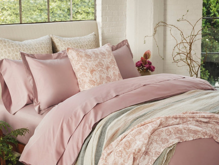 Coyuchi Balboa Organic Matelassé Throw Blankets at Fig Linens and Home - Lifestyle View 1