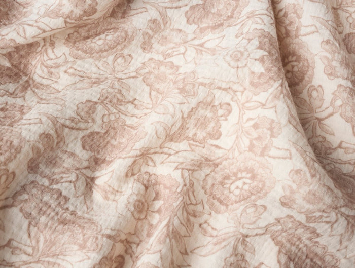 Coyuchi Balboa Undyed and Antique Rose Organic Matelassé Throw - Fabric Detail 4