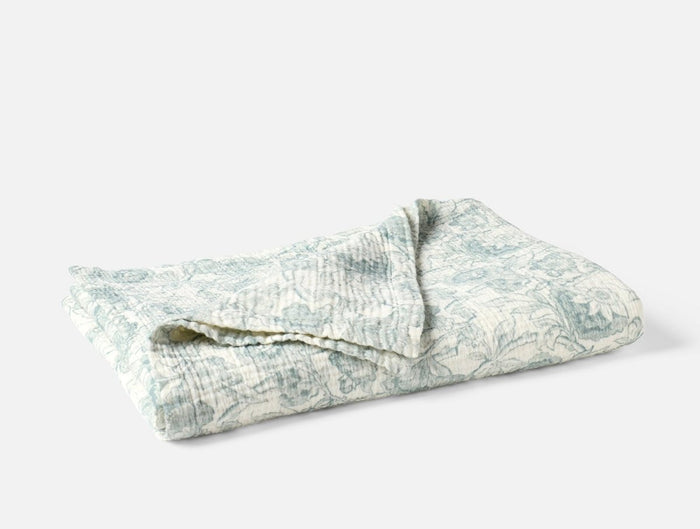 Coyuchi Balboa Undyed and Dew Organic Matelassé Throw Blankets at Fig Linens and Home