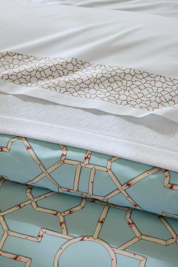 Baldwin Bamboo Bedding | Sferra Linens x Scalamandré at Fig Linens and Home - Detail View