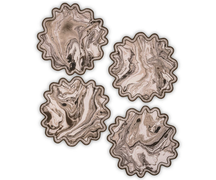 Balthazar Topaz Brown Cocktail Napkins by Matouk Schumacher at Fig Linens and Home